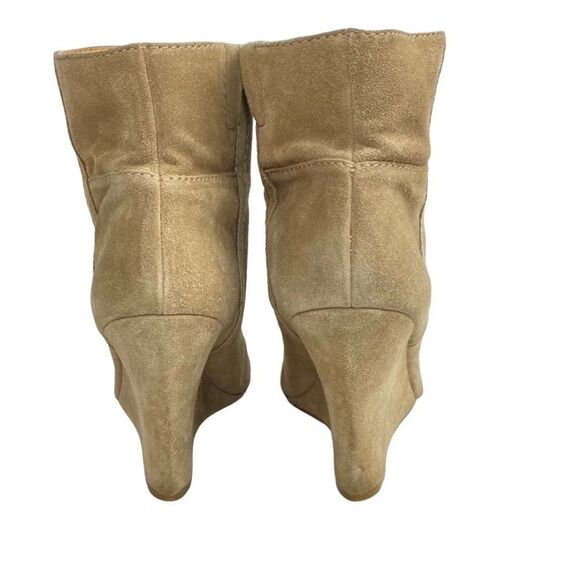 Nine West Women's Gottarun Wedge Leather Suede Light Brown Taupe Boots Size 9 - Picture 6 of 10